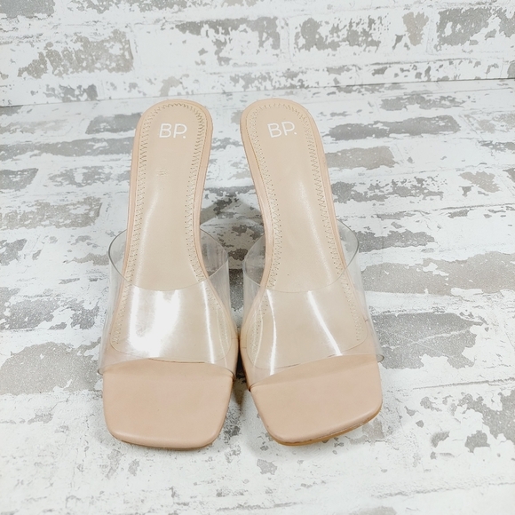 BP Mirra Square Toe Heeled Slide Sandals M306 - Picture 3 of 13